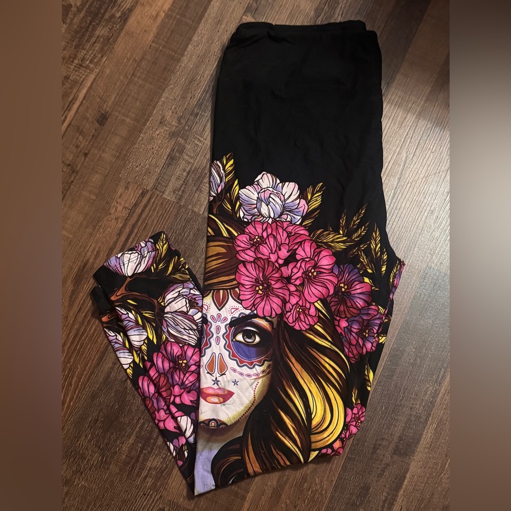 LuLaRoe TC2 Leggings Halloween Day of the Dead New
